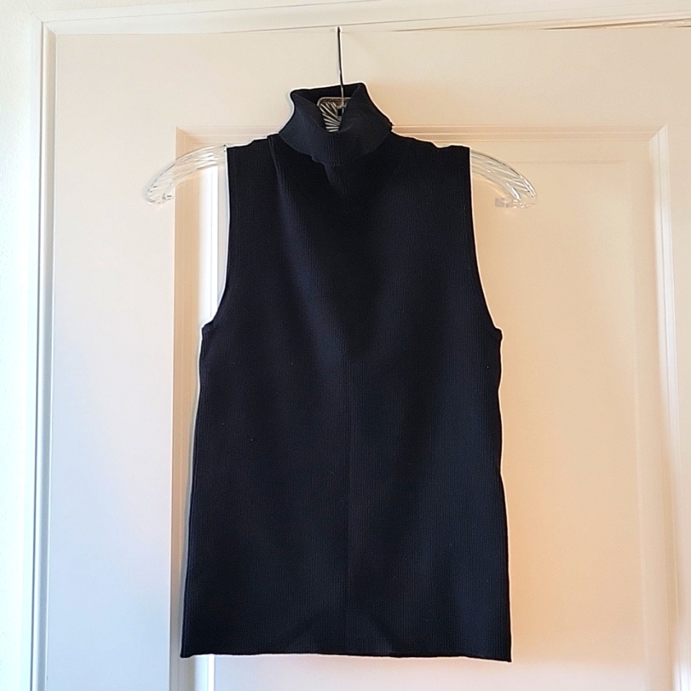 Grace Elements sleeveless, turtleneck top black size M
